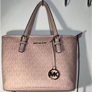 Michael Kors Jet Set Travel Extra Small Logo Top Zip Tote Bag